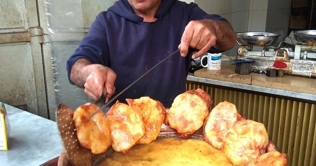 Traditional Palestinian dessert Al-TamriaNabuls dessert that warms the cold winter