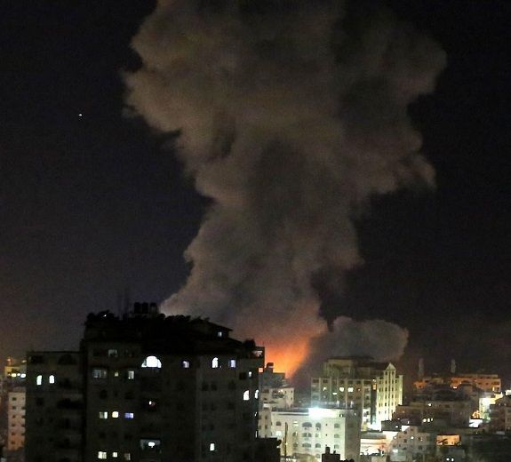 Israel strikes Gaza again, rockets from Gaza intercepted