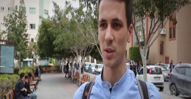 Riccardo Corradini is the first European student hosted by the Islamic University in the Gaza Strip