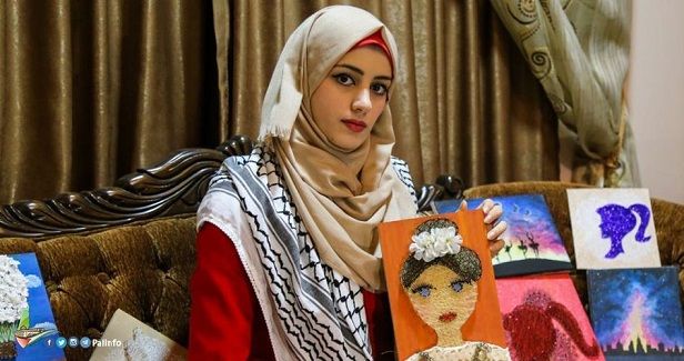 Palestinian girl introducing new art to Gaza