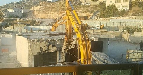 Palestinian buildings demolished by Israeli bulldozers in Jerusalem