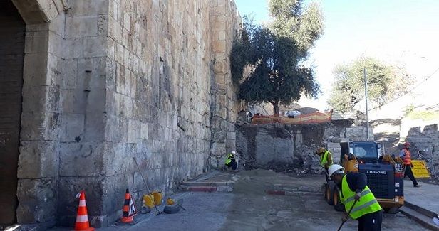 Excavations, razing of cemetery wall in Occupied Jerusalem