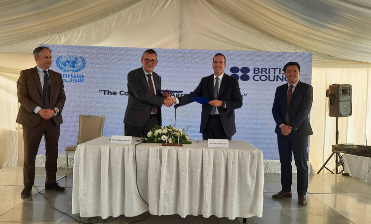 UNRWA and British Council sign landmark cooperation agreement to support Palestine refugee students