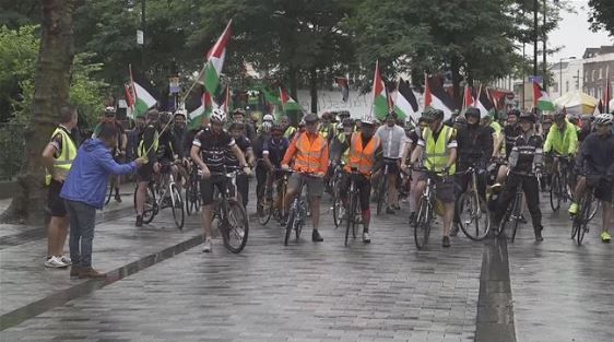 London cyclists ride to support Palestinians