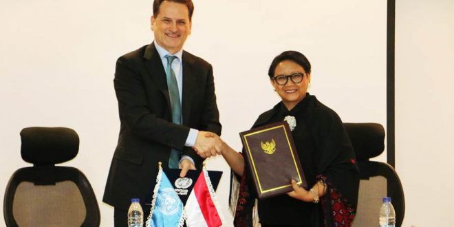 Indonesia FM announces US$ 1 mln contribution during visit to Jordan UNRWA