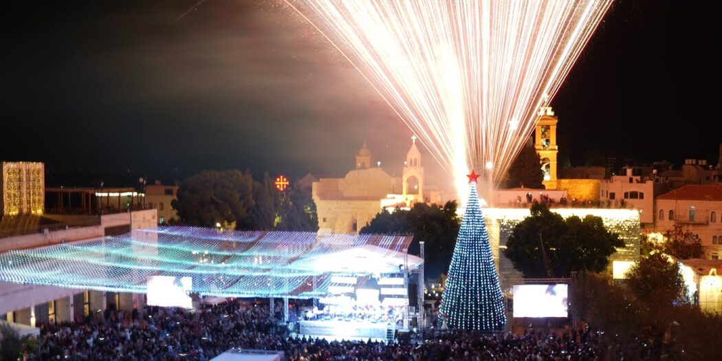 Christmas tree lighting & market restore life to Bethlehem despite the pandemic