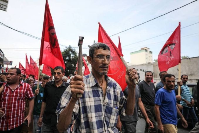 Palestinians protest high unemployment in Gaza