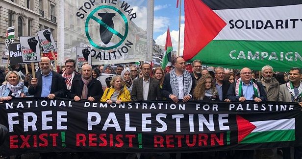 Massive demonstration in support of Palestine in London