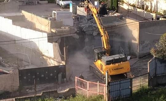Israel demolished three Palestinian homes since morning hours