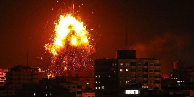 Israeli warplanes bomb site in the southern Gaza Strip