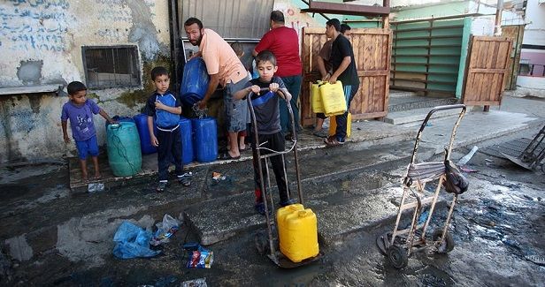 90% of the population of Gaza without safe source of potable water