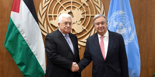 Abbas meets with UN Secretary General ahead of speech