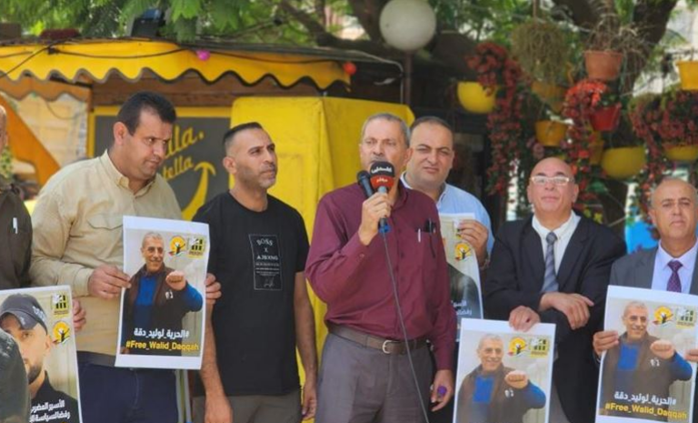 Palestinians in West Bank rally in support of hunger strikers