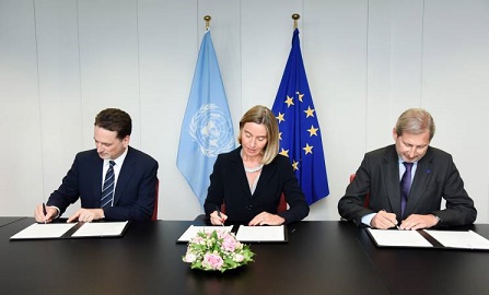 EU and UNRWA Sign New Landmark Agreement and Reaffirm Joint Commitment to Support Palestine Refugees