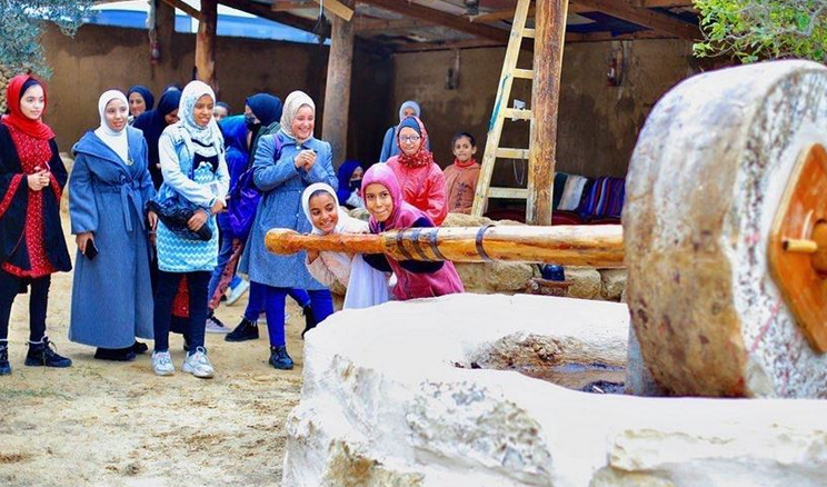 Traditional stone wheel is back to work in Gaza