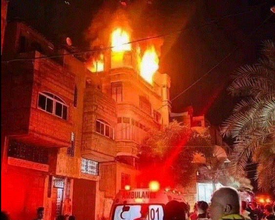 21 killed, many more injured in a huge fire north of Gaza