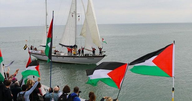 Gaza-bound Freedom Flotilla boat in British waters for few days