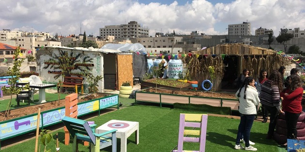 Lajee Center celebrates opening rooftop garden in Aida Camp