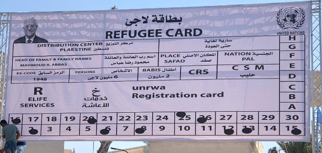 Thousands unveil Biggest UNRWA ID Card in Bethlehem