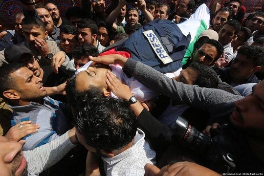 Palestinian journalist shot in Gaza was cleared for US grant