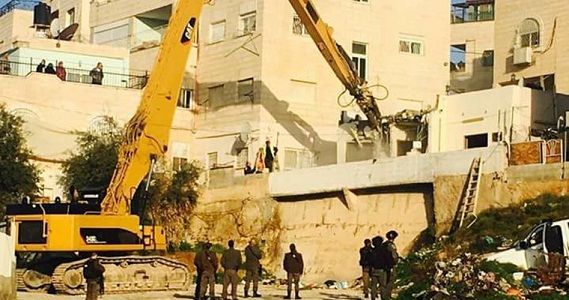 Palestinian facility demolished north of O. J�lem