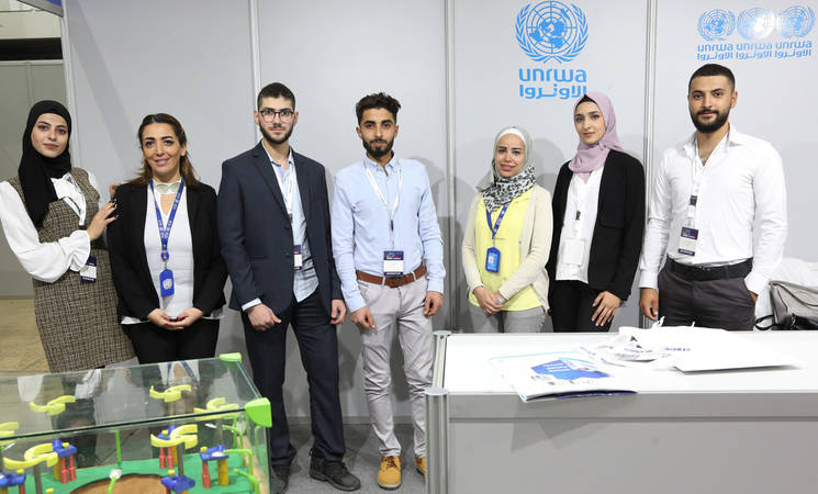 Palestine refugee trainees in Syria showcase their talents at the Syrian Industrial Exhibition