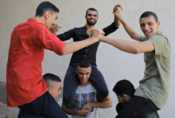 Heartwarming Photos of Palestinian High School Students Celebrating Final Exam Results