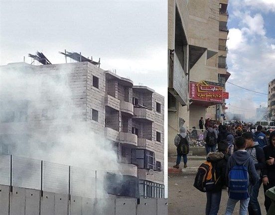 Israeli forces tear-gas Palestinian students in Shufat