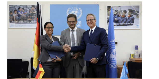Germany contributes EUR 28 million to support digital transformation of UNRWA education and health programmes, as well as camp improvement interventions in Gaza and Jordan