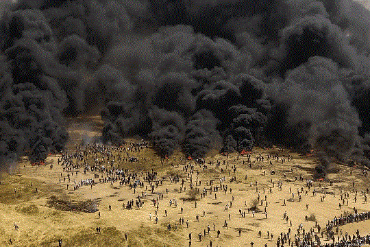 Israel using �strange gases� against protesters in Gaza