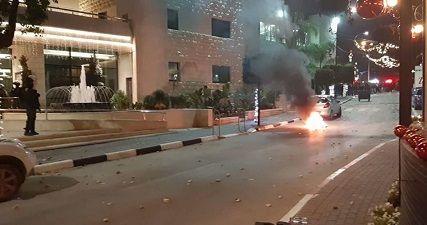 Israeli army watchtower attacked with fire bombs in Ramallah