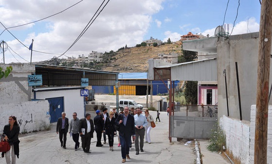 The Advisory Commission of UNRWA visits Khan Al-Ahmar and Palestinian refugee camps in the West Bank