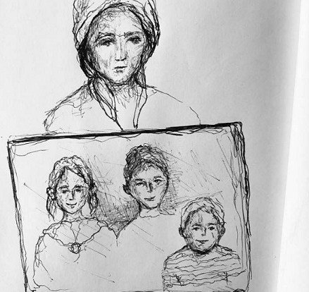 Drawing under bombs: Gaza artist sketches portraits of victims of Israeli attack