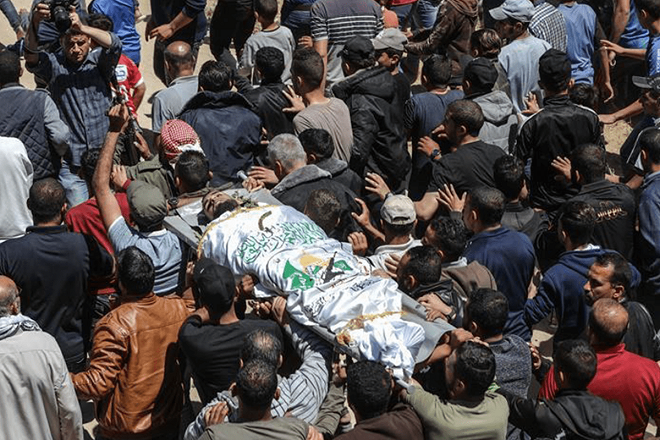 Palestinian mourned 4 days after Israeli forces� attack
