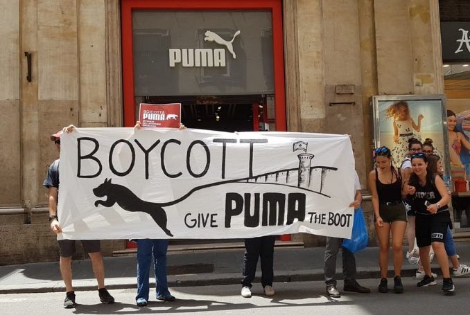 No to Sports-Wash: UK Activists Protest against Puma