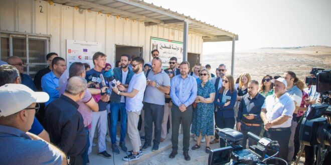 Heads of EU Mission and likeminded countries visit Ein Samiya School under imminent threat of demolition