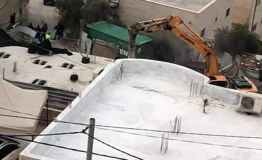 IOF demolish house under construction in East Jerusalem.