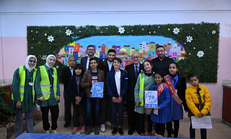 Celebrating 70 years of partnership and solidarity: Newly appointed Japanese Ambassador to Jordan Visits UNRWA installations to Baqaa Palestine Refugee Camp