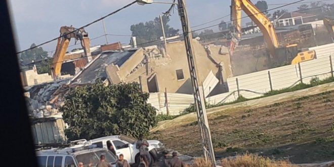 IOF demolish two houses in Qalanswa occupied city