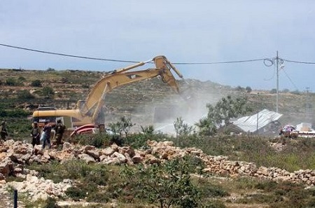 IOF demolish home under construction in Kufr Qasim