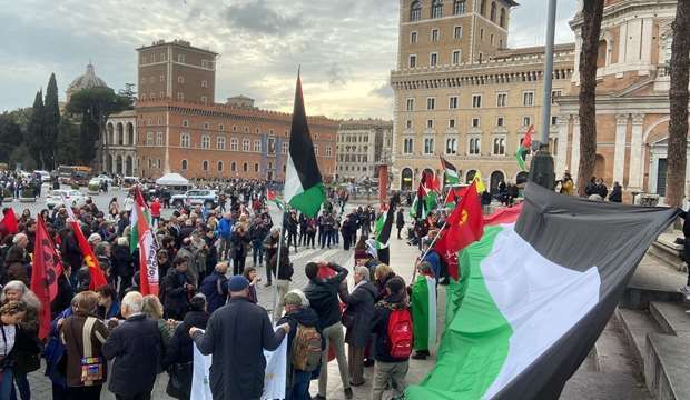 Protest in Rome against Netanyahu's visit