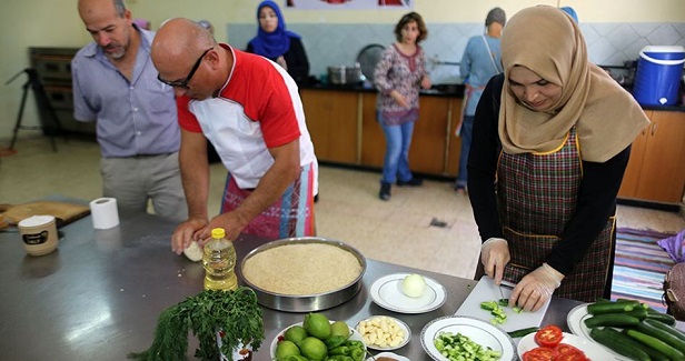 Italian and Palestinian traditional food prepared in Gaza