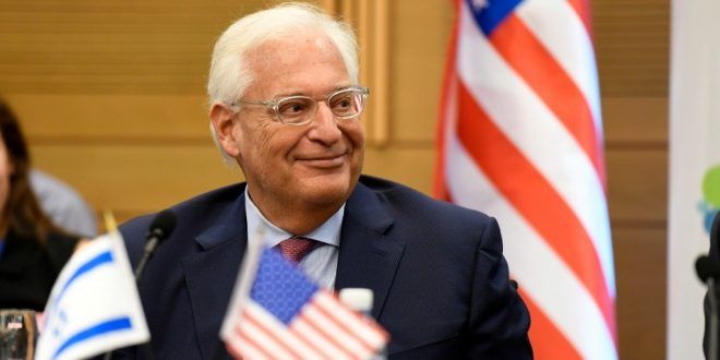 Gov�t: Friedman statements confirm he�s an ambassador of �settlements�