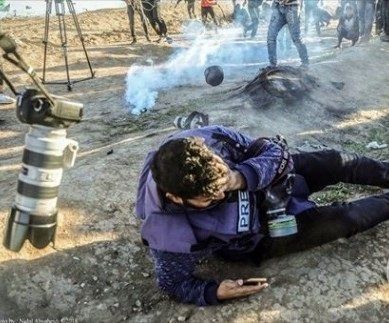 7 Palestinian journalists among injured in Gaza protests