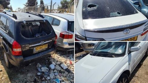 Jewish settlers damage Palestinian cars near Beit Iksa