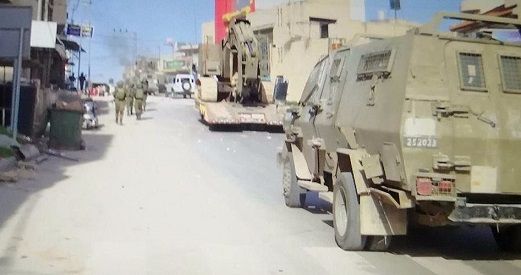 Israeli heavy military presence in Nablus town