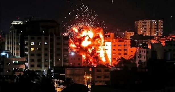 Six Palestinians injured in wave of Israeli aerial attacks on Gaza