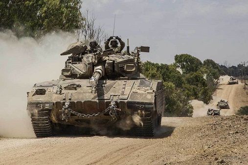 Israel military reinforcements leaving Gaza boundary