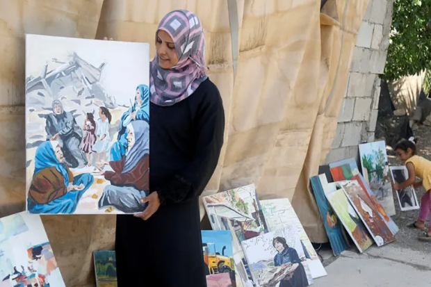 Palestinian painter channels her fears of Israeli annexation