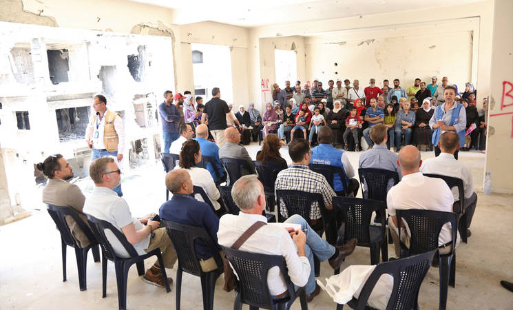 During a visit to Syria, UNRWA Advisory Commission members express their strong support to Palestine refugees